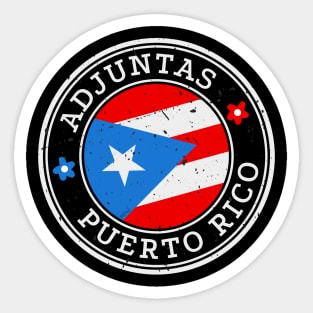 Adjuntas Puerto Rico Puerto Rican Pride Flag Sticker